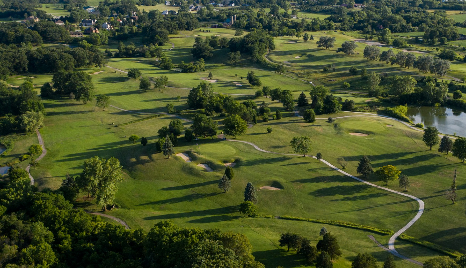 Aerial view of the course